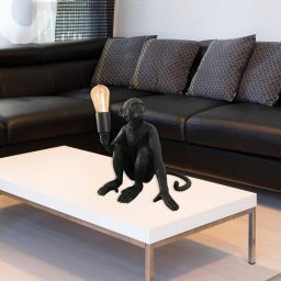 Abruzzo Monkey lampa stołowa 1x40 W czarna ABR-KARD4-C