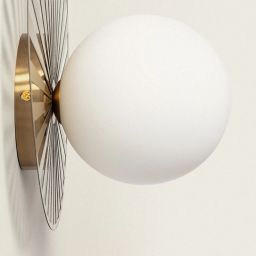 Abruzzo Milano Gama kinkiet 1x40W złoty/klosz mleczny ABR-KG-G9