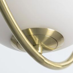 Abruzzo Milano Rossi lampa wisząca 1x20W złoty/klosz mleczny ABR-KGR-E27