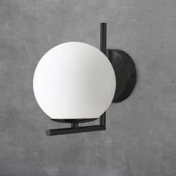 Abruzzo Milano kinkiet 1x20 W biały-czarny ABR-KMR-B
