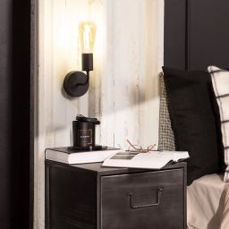 Abruzzo Tesoro Retro kinkiet 1x40W czarny ABR-KR-C-E27