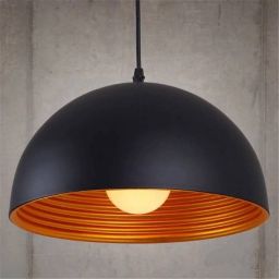Abruzzo Retro lampa wisząca 1x20 W czarna-złota ABR-LGEO