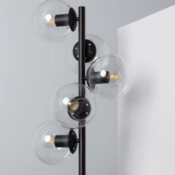 Abruzzo Milano Valle lampa stojąca 5x20W czarny ABR-LPV-5XE27