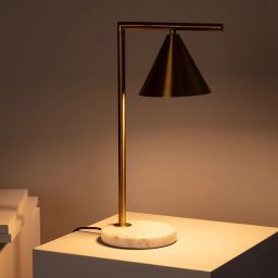 Abruzzo Libro Valentino lampa stołowa 1x40W złoty/marmur ABR-LSV-E27