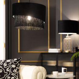 Abruzzo Fonte lampa wisząca 1x40W czarny ABR-LWAF-E27