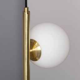 Abruzzo Milano Bari lampa wisząca 2x40W złoty/klosz mleczny ABR-LWB-E27