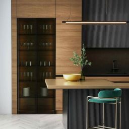 Abruzzo Japanese lampa wisząca 1x28 W czarna-przezroczysta ABR-LWJ-15W