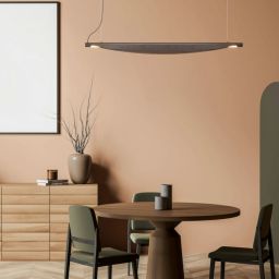 Abruzzo Japanese lampa wisząca 1x28 W czarna-brązowa ABR-LWJ-28W