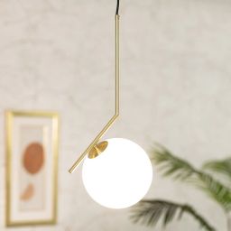 Abruzzo Milano Toscana lampa wisząca 1x40W złoty/klosz mleczny ABR-LWKT-E27