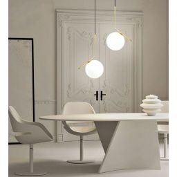 Abruzzo Milano Toscana lampa wisząca 1x40W złoty/klosz mleczny ABR-LWKT-E27