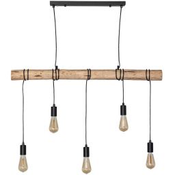 Abruzzo Cerveza lampa wisząca 5x40 W czarna ABR-LWL-5XE27