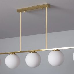 Abruzzo Milano Marche lampa podsufitowa 5x40W złoty/klosz mleczny ABR-LWM-6XE27
