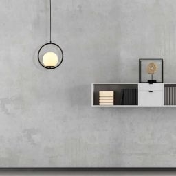 Abruzzo Milano lampa wisząca 1x20 W biała-czarna ABR-LWMR-E27