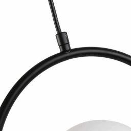 Abruzzo Milano lampa wisząca 1x20 W biała-czarna ABR-LWMR-E27