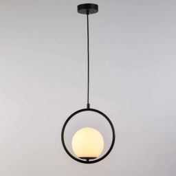 Abruzzo Milano lampa wisząca 1x20 W biała-czarna ABR-LWMR-E27