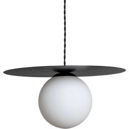 Abruzzo Rotonde lampa wisząca 1x40 W czarna ABR-LWO-RTO-E14