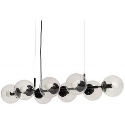 Abruzzo Porto lampa wisząca 8x25W czarny/przezroczysty ABR-LWP-8XE14