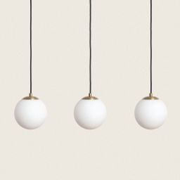 Abruzzo Parma lampa wisząca 3x20W złoty/klosz mleczny ABR-LWPP-3XE27