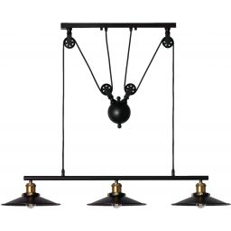 Abruzzo Monte lampa wisząca 3x36W czarny ABR-LWR-3XE27