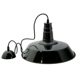 Abruzzo Retro lampa wisząca 1x20 W biała-czarna ABR-LWRG-B