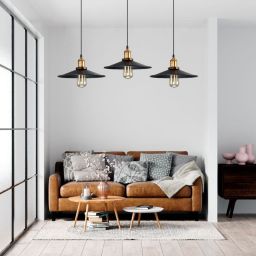 Abruzzo Retro lampa wisząca 1x20 W czarna-złota ABR-LWRT-E27