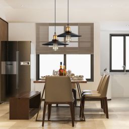 Abruzzo Retro lampa wisząca 1x20 W czarna-złota ABR-LWRT-E27