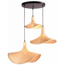 Abruzzo Boho lampa wisząca 3x20 W beżowa ABR-LWS-BH40-3XE27