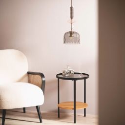 Abruzzo Koloreno lampa wisząca 1x40 W czarna ABR-LWS-RIF