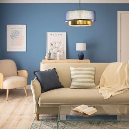 Abruzzo Tesutto lampa wisząca 1x40W granatowy/złoty ABR-LWT-E27