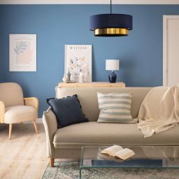 Abruzzo Tesutto lampa wisząca 1x40W granatowy/złoty ABR-LWT-E27