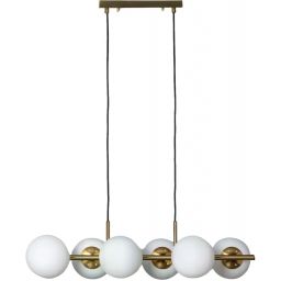 Abruzzo Conte lampa wisząca 6x20 W złota-mleczna ABR-LWZC-6XE27