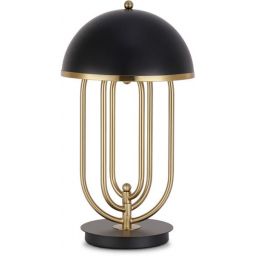 Abruzzo Bankierki lampa biurkowa 2x20 W czarna-złota ABR-MONZA