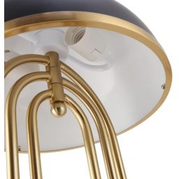 Abruzzo Bankierki lampa biurkowa 2x20 W czarna-złota ABR-MONZA