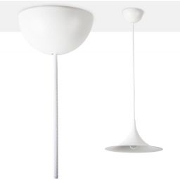 Abruzzo Oslo lampa wisząca 1x20 W biała ABR-OSLO-W