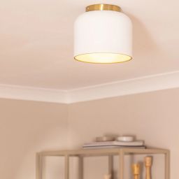 Abruzzo Mistica Accardi lampa podsufitowa 1x40W biały/złoty ABR-PA-E27