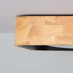 Abruzzo Naturale Mazza plafon 1x16W LED drewniany/czarny ABR-PLKDM-15W-CCT