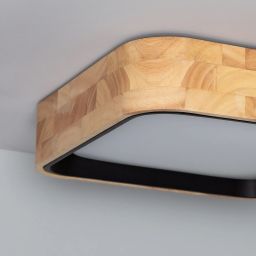 Abruzzo Naturale Mazza plafon 1x16W LED drewniany/czarny ABR-PLKDM-15W-CCT