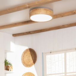 Abruzzo Naturale Vero plafon 1x15W LED drewniany ABR-PLODV-B-15W-CCT