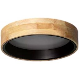 Abruzzo Naturale Vero plafon 1x15W LED drewniany/czarny ABR-PLODV-C-15W-CCT