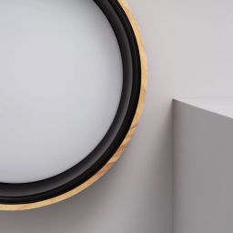 Abruzzo Naturale Vero plafon 1x15W LED drewniany/czarny ABR-PLODV-C-15W-CCT