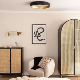 Abruzzo Royal Roma plafon 1x31W LED czarny/złoty ABR-PLR-C-30W-CCT