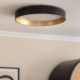 Abruzzo Royal Roma plafon 1x31W LED czarny/złoty ABR-PLR-C-30W-CCT