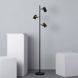 Abruzzo Retro lampa stojąca 3x20 W czarna ABR-RRC-C-3XE14