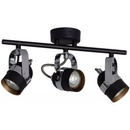Abruzzo Retro lampa podsufitowa 3x12 W czarna-srebrna ABR-RRH-C-3XGU10