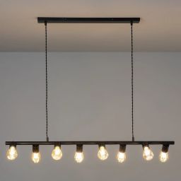 Abruzzo Retro lampa wisząca 8x40 W czarna ABR-RRN-8XE27