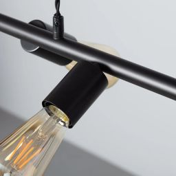 Abruzzo Retro lampa wisząca 8x40 W czarna ABR-RRN-8XE27
