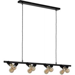 Abruzzo Retro lampa wisząca 8x40 W czarna ABR-RRN-8XE27