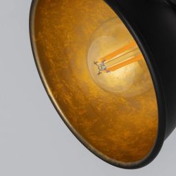 Abruzzo Retro lampa podsufitowa 2x20 W czarna ABR-RRO-C-2XE14