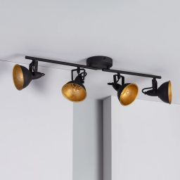 Abruzzo Retro lampa podsufitowa 4x20 W czarna ABR-RRO-C-4XE14