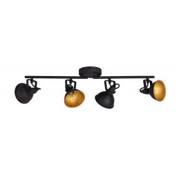 Abruzzo Retro lampa podsufitowa 4x20 W czarna ABR-RRO-C-4XE14